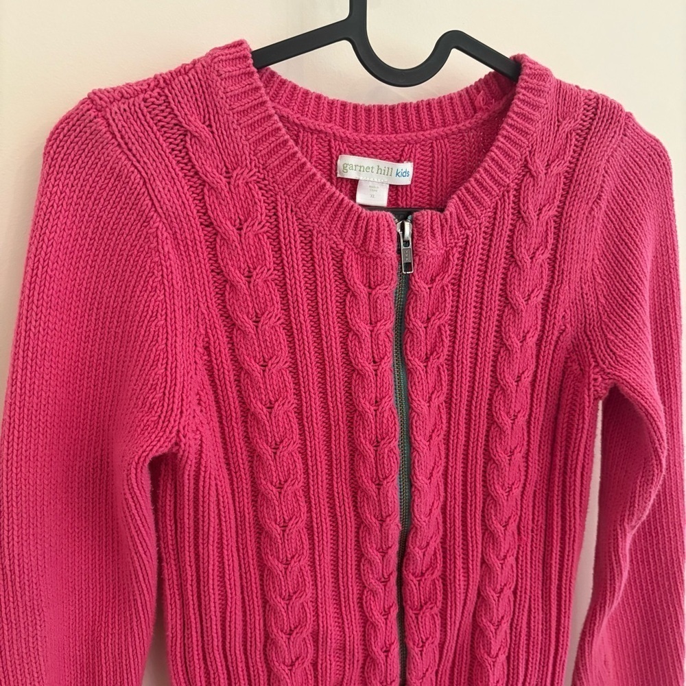 Garnet Hill Kids Cabled Zip Up